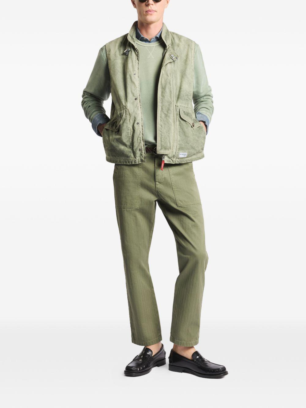 FAY Pantaloni in cotone effetto verdi