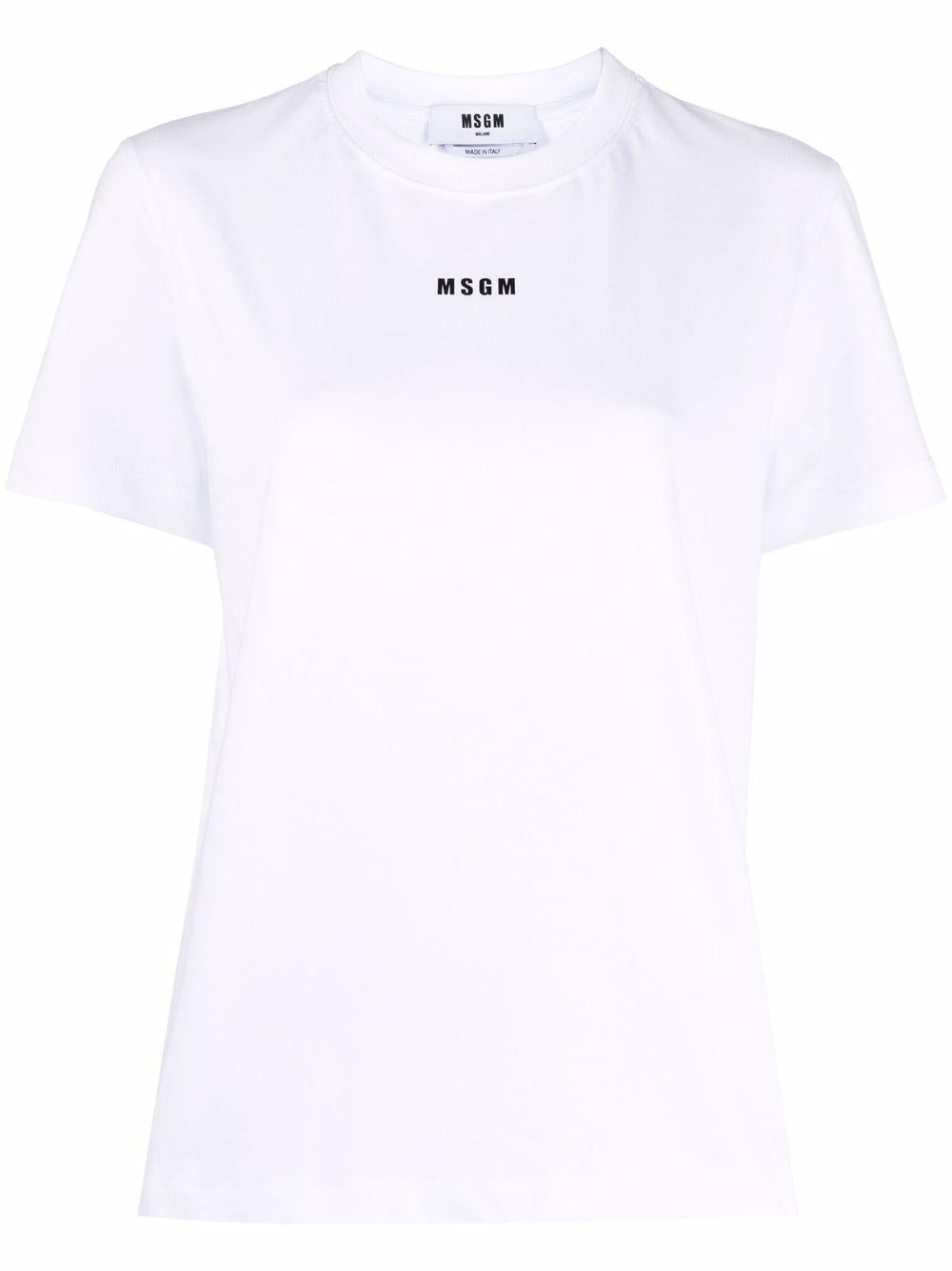 MSGM T-shirt bianca con logo
