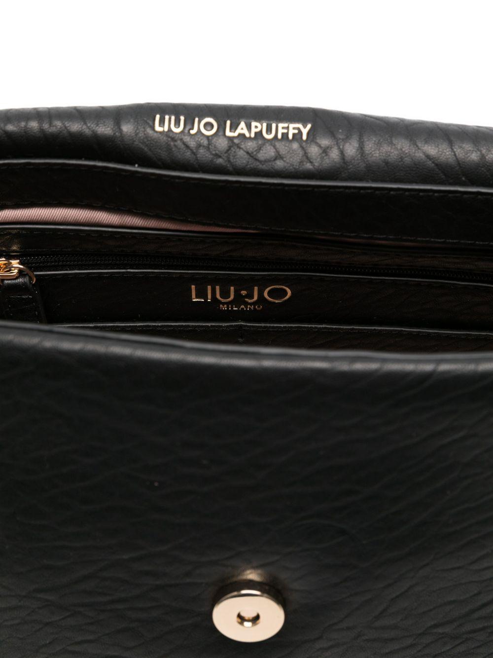 LIUJO Borsa nera con placca logo