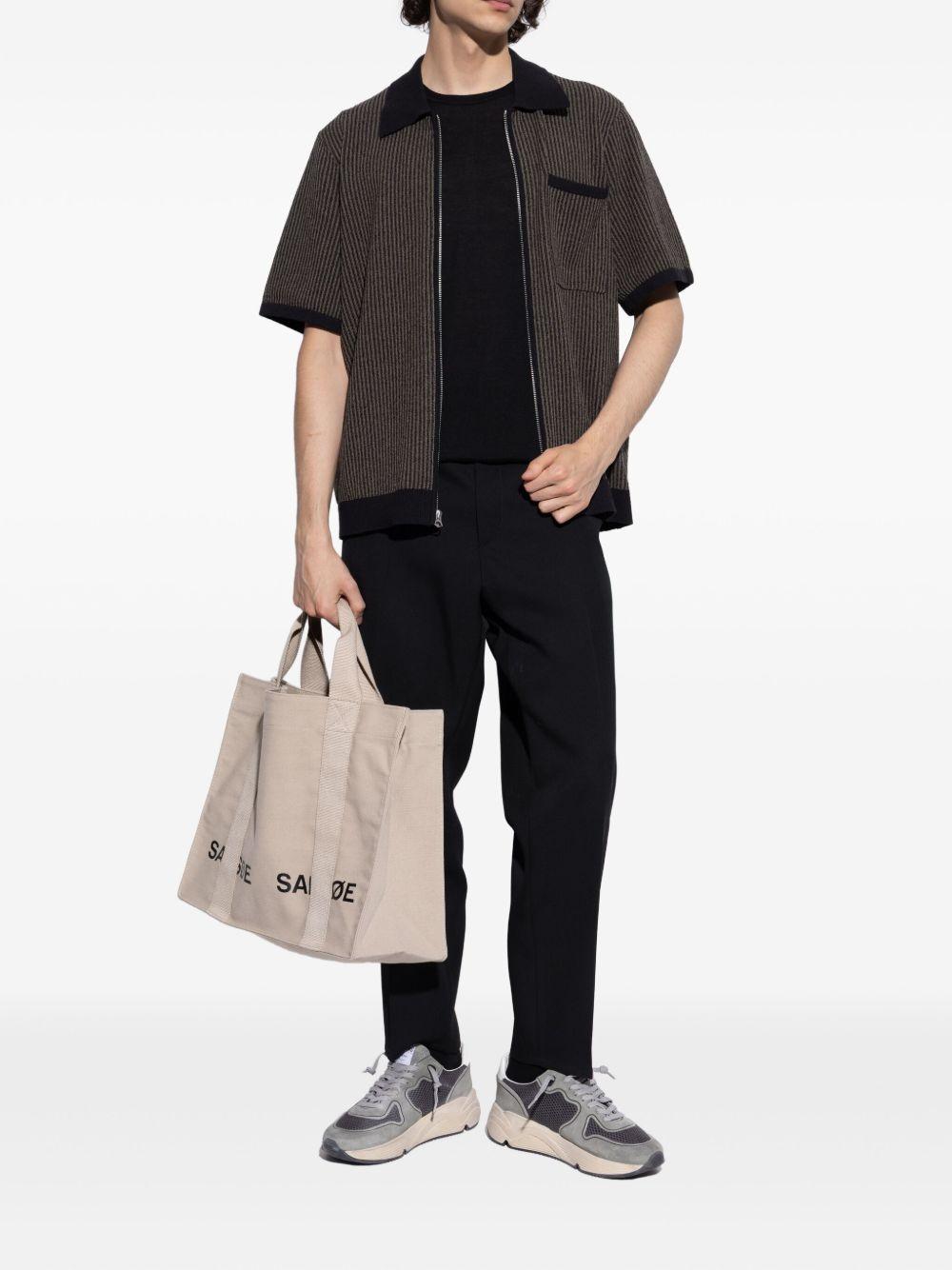 GOLDEN GOOSE Sneakers 'Running Sole' con tomaia in suede verde e mesh grigio