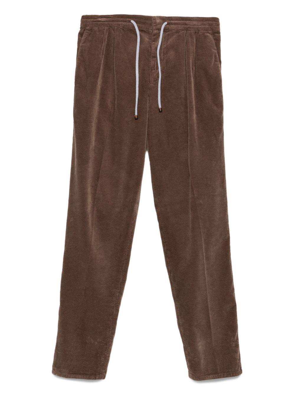 BRUNELLO CUCINELLI Pantaloni a coste con coulisse