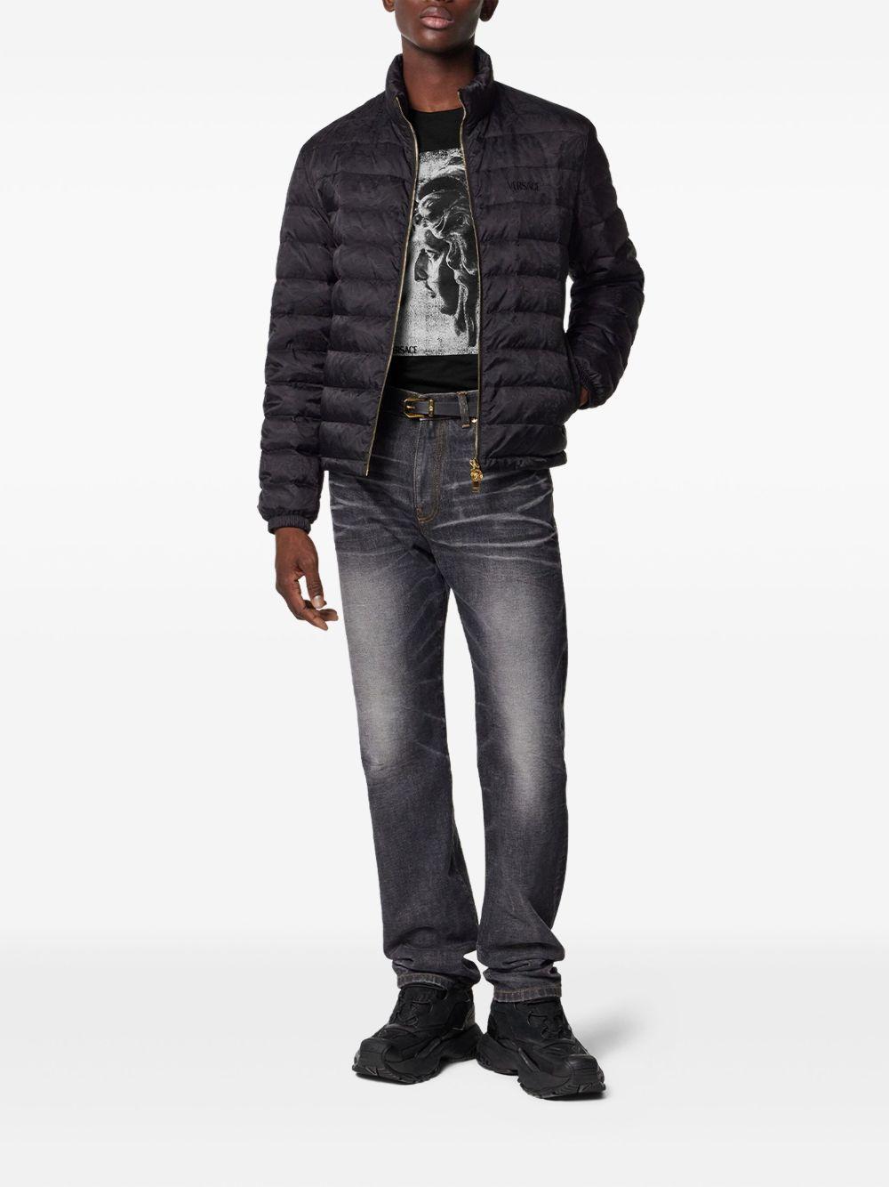 VERSACE T-shirt in cotone nera con stampa