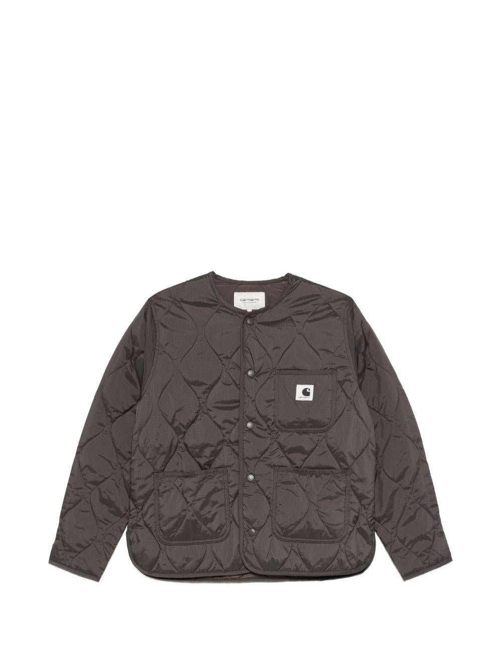CARHARTT WIP Giacca trapuntata marrone con tasca sul petto