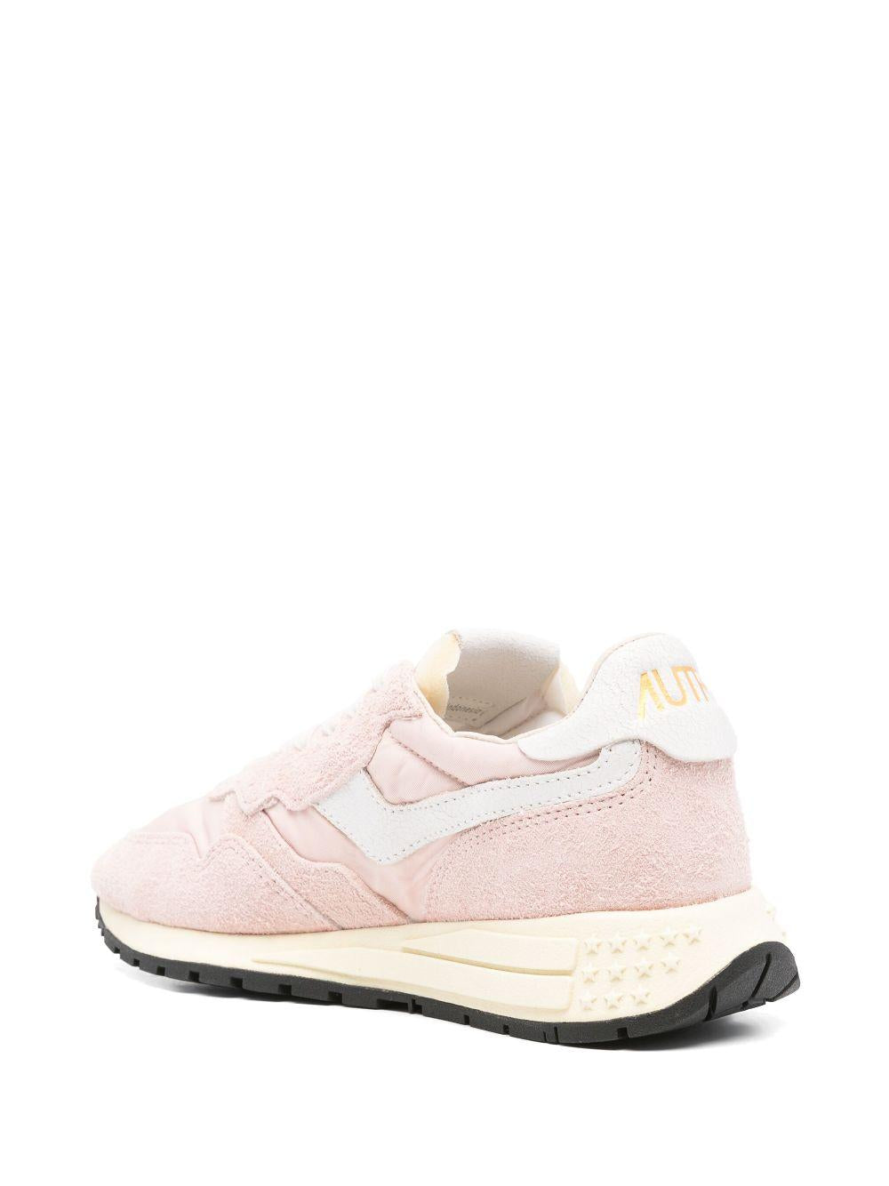 AUTRY Sneakers Reelwind rosa e bianco con camoscio