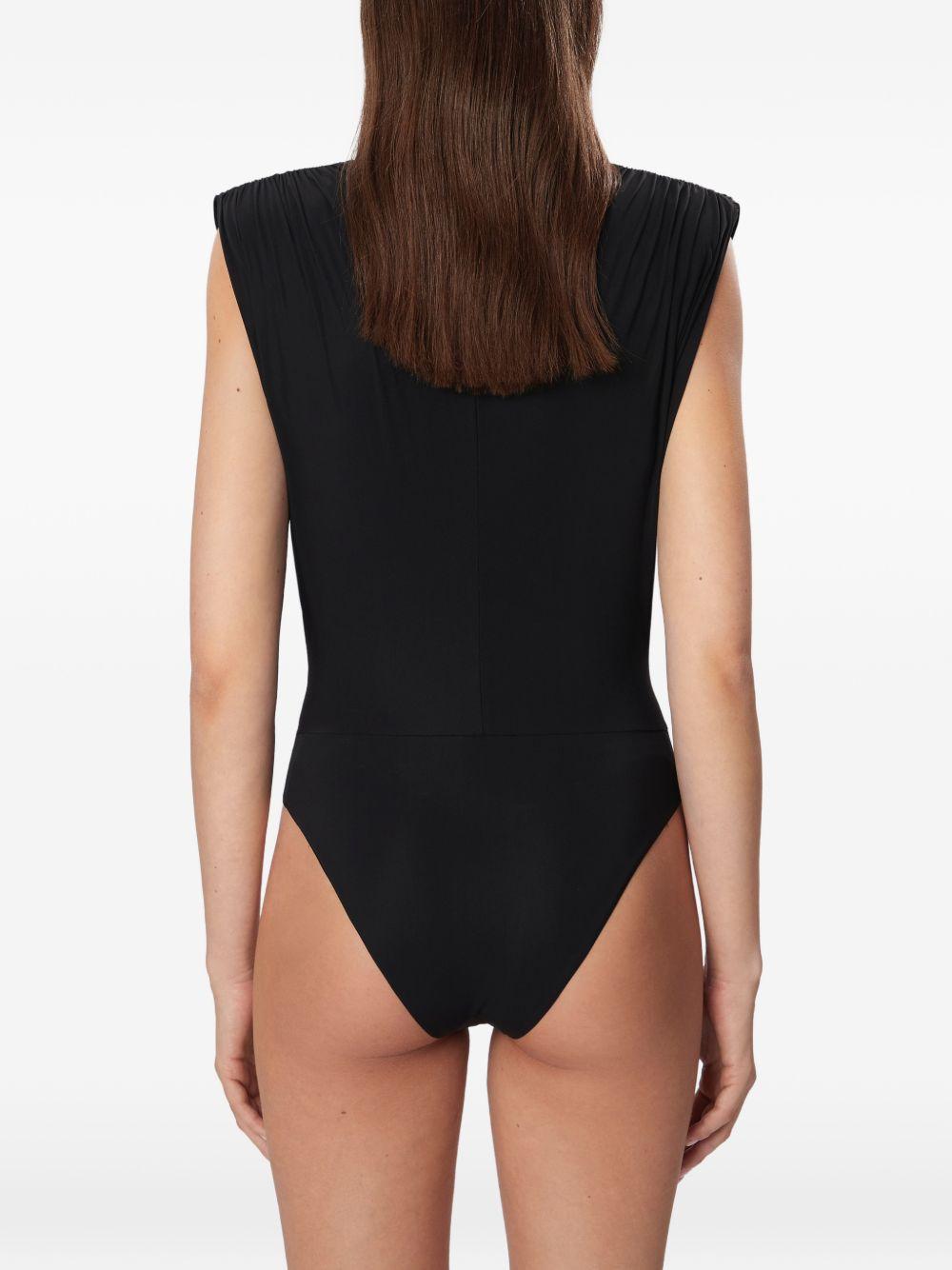 AMAZUIN Body nero Nikita Deep Black con scollo a V