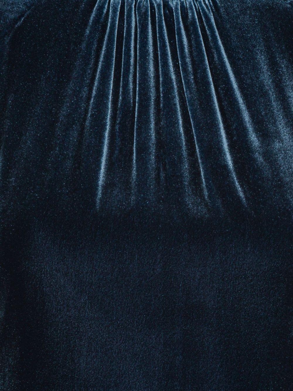 ROTATE Mini abito in velluto a collo alto