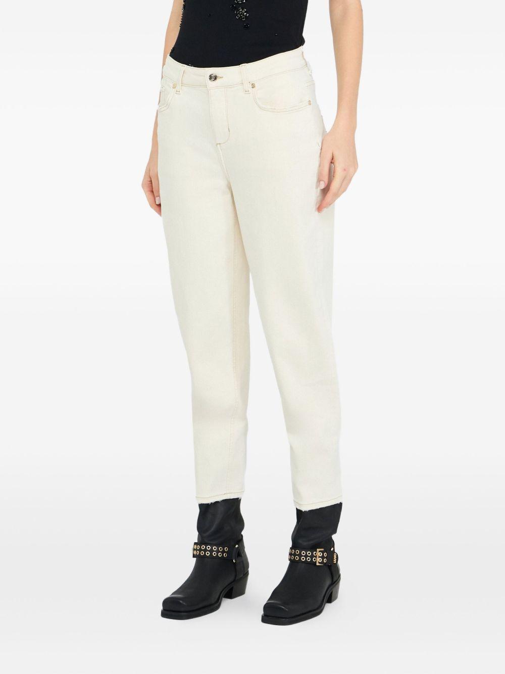 LIUJO Pantaloni jeans bianchi ecru