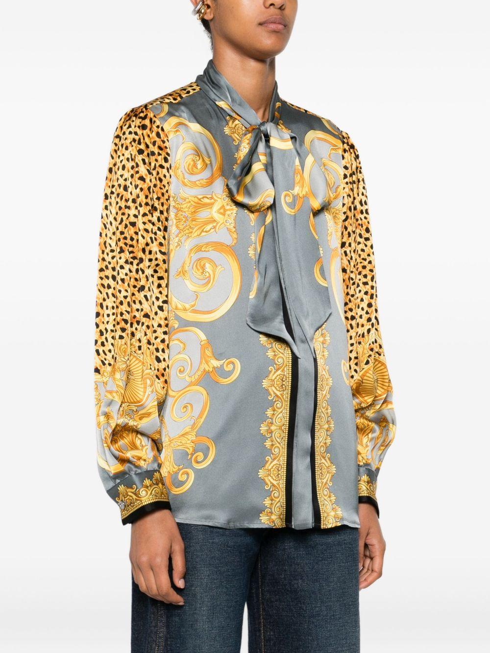 VERSACE Camicia con collo lavallière