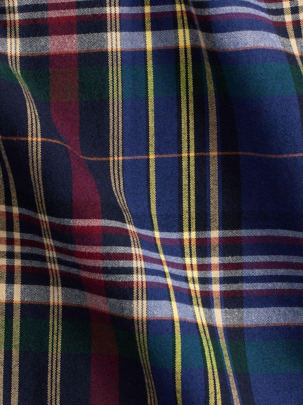 POLO RALPH LAUREN Camicia in cotone blu e bordeaux con fantasia check