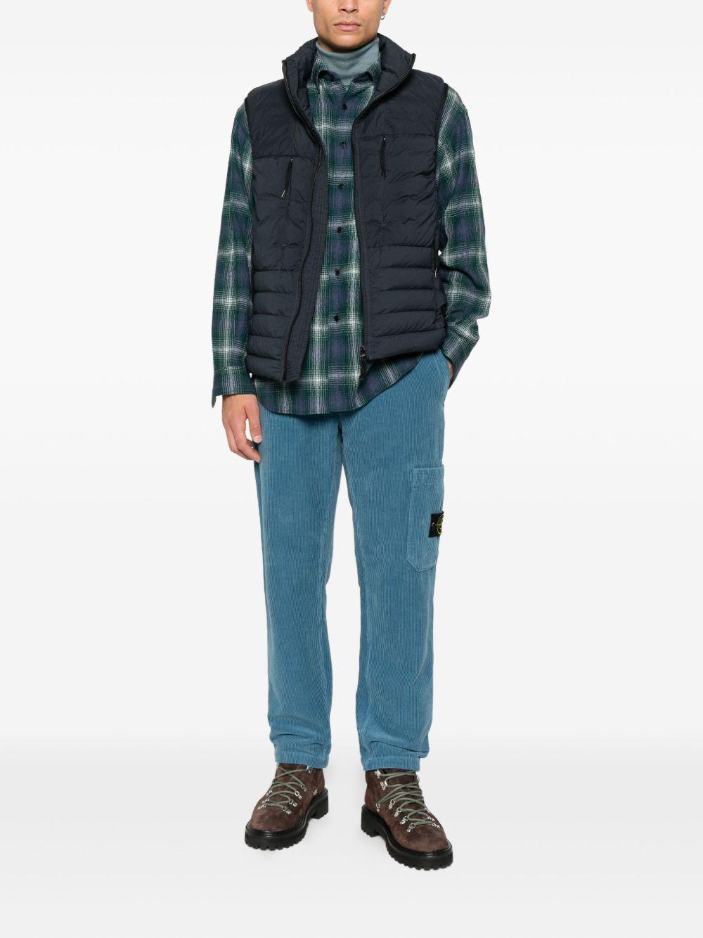 STONE ISLAND Gilet trapuntato blu