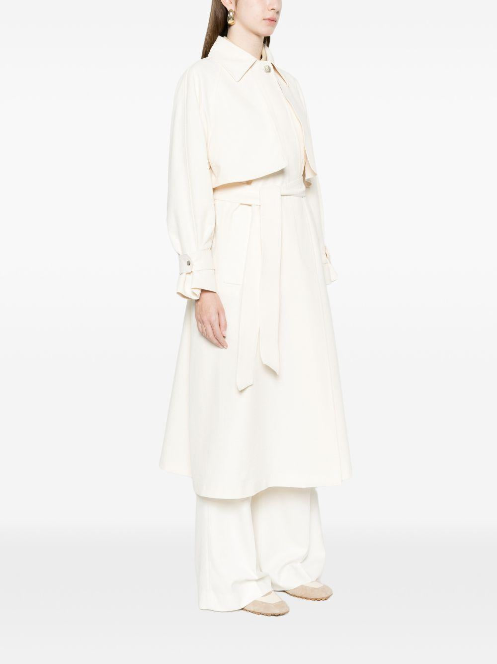 HERNO Trench impermeabile avorio con cintura