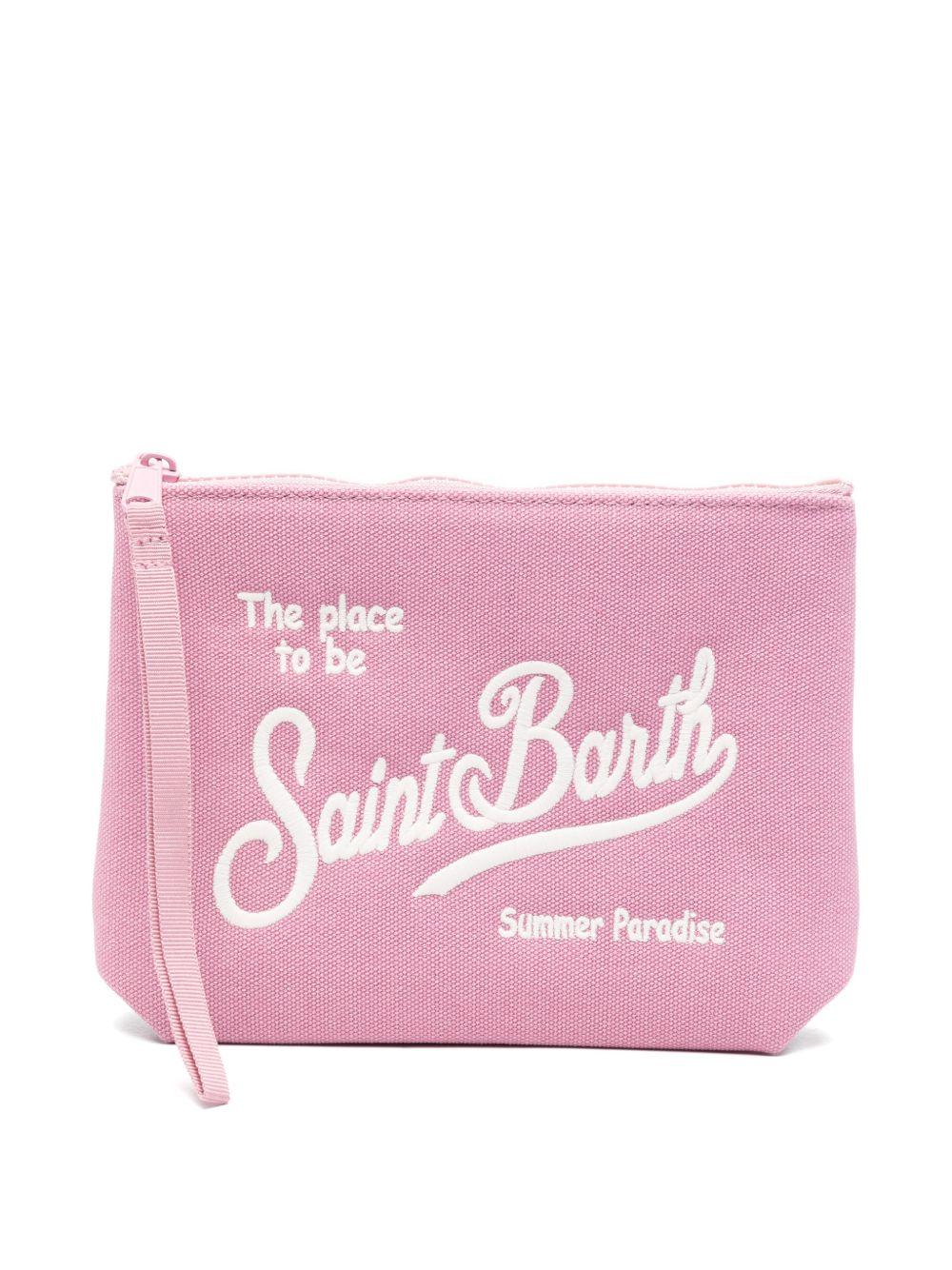 MC2 SAINT BARTH Pochette Rosa Aline Canvas