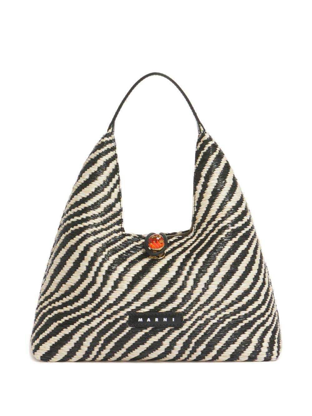 MARNI Borsa motivo zebrato con logo