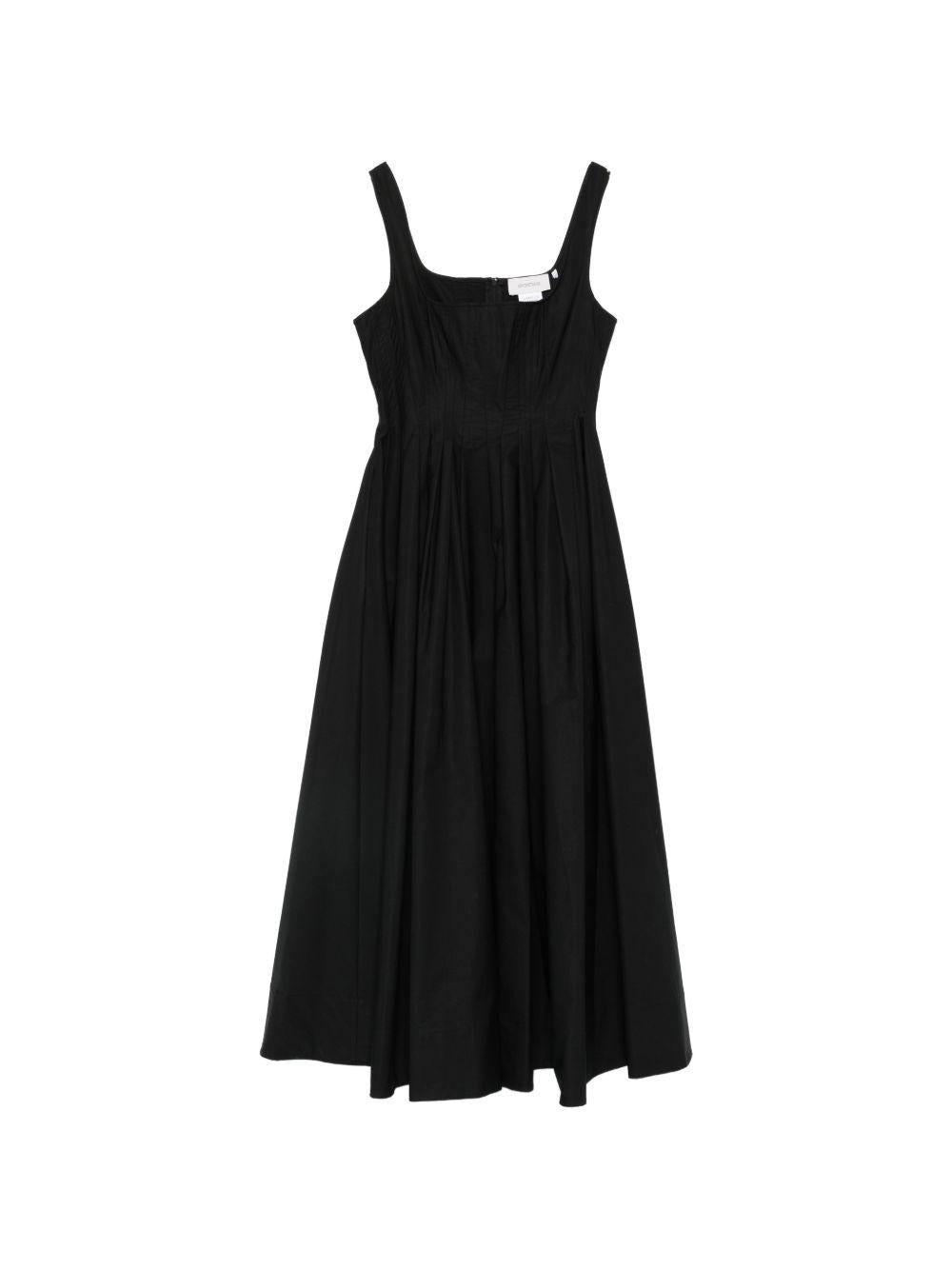 SPORTMAX Abito lungo Giro in cotone nero