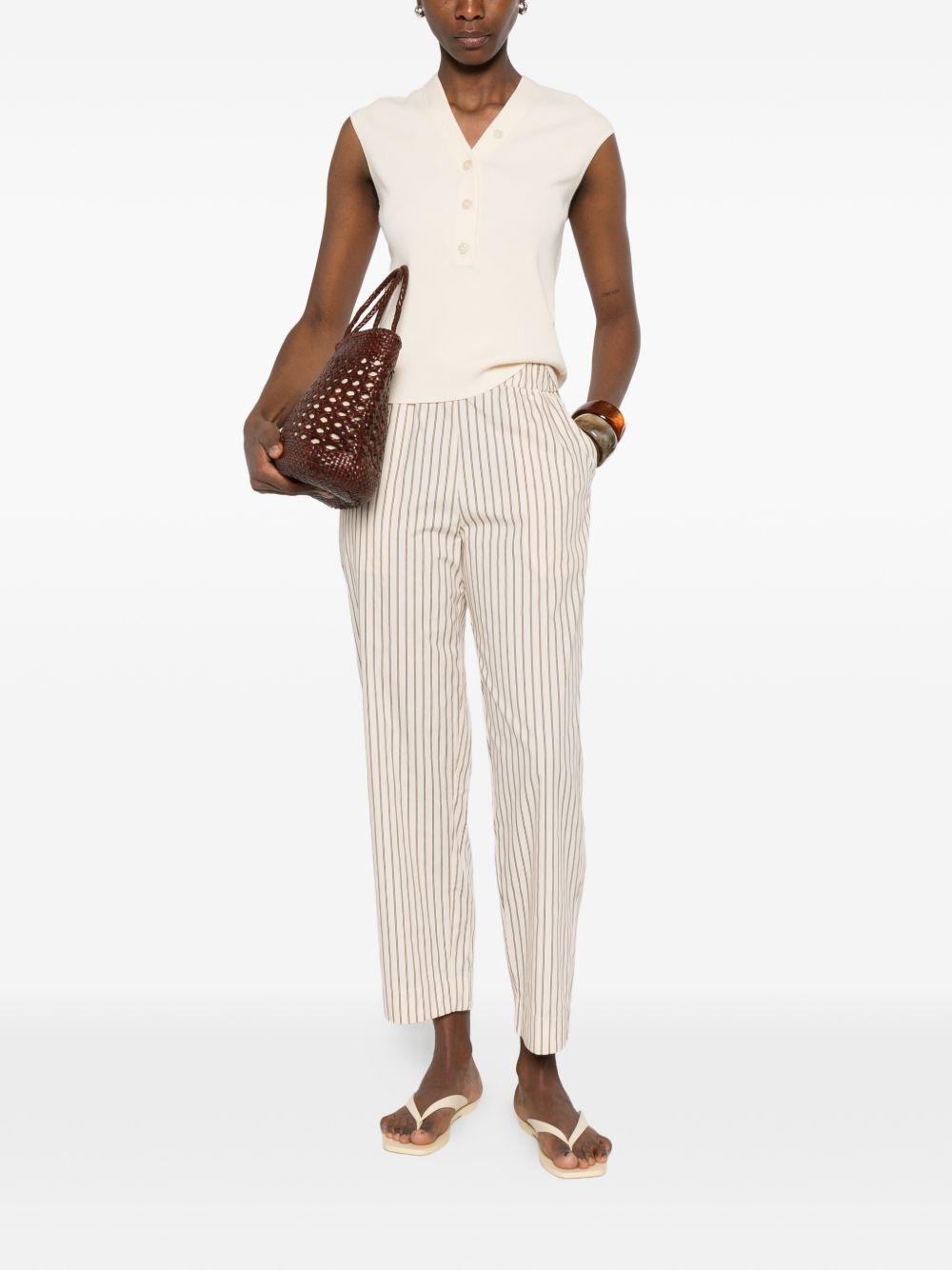 YERSE Top Lavander ecrù con bottoncini