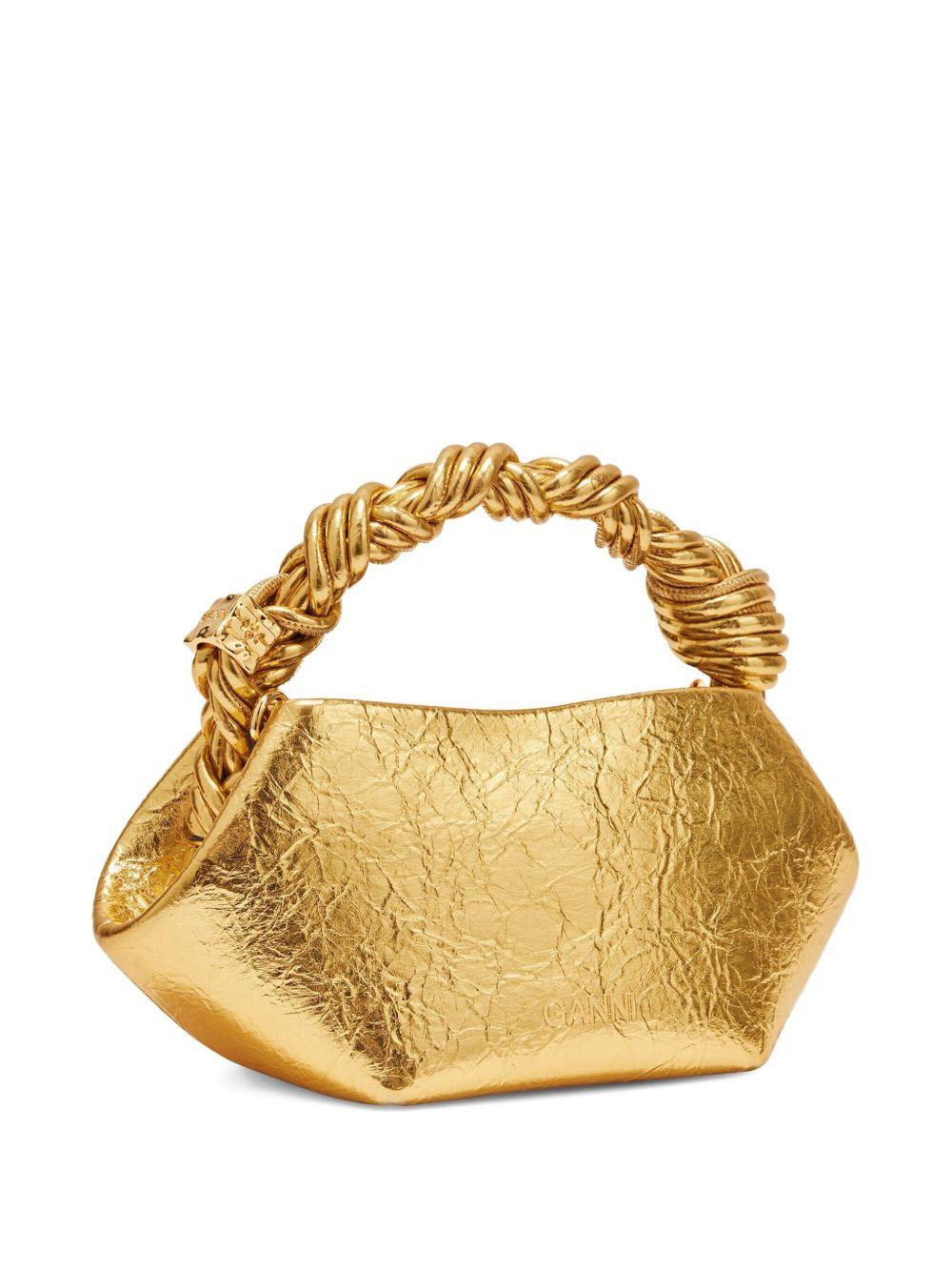 GANNI Borsa Metallic Mini Bou oro