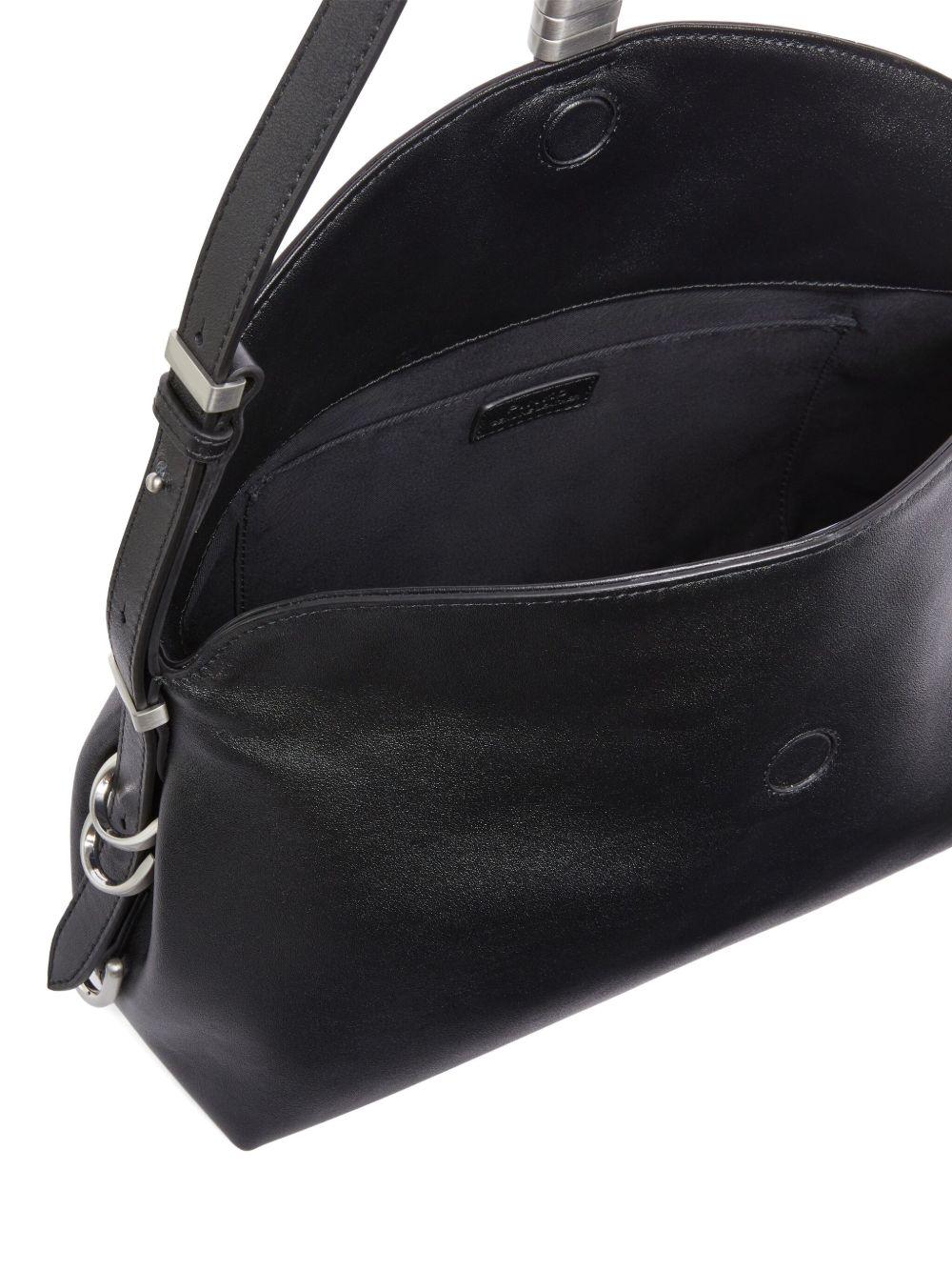 PINKO Borsa a spalla 'New Saddle' in pelle nera