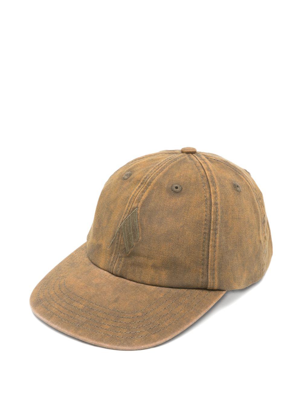 THE ATTICO Cappello baseball in cotone marrone sporco