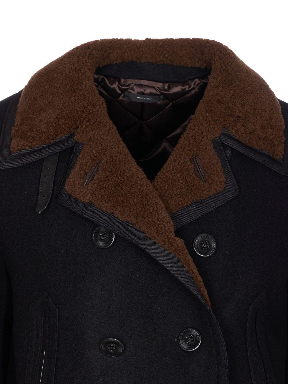 TOM FORD Cappotto doppiopetto in lana marrone