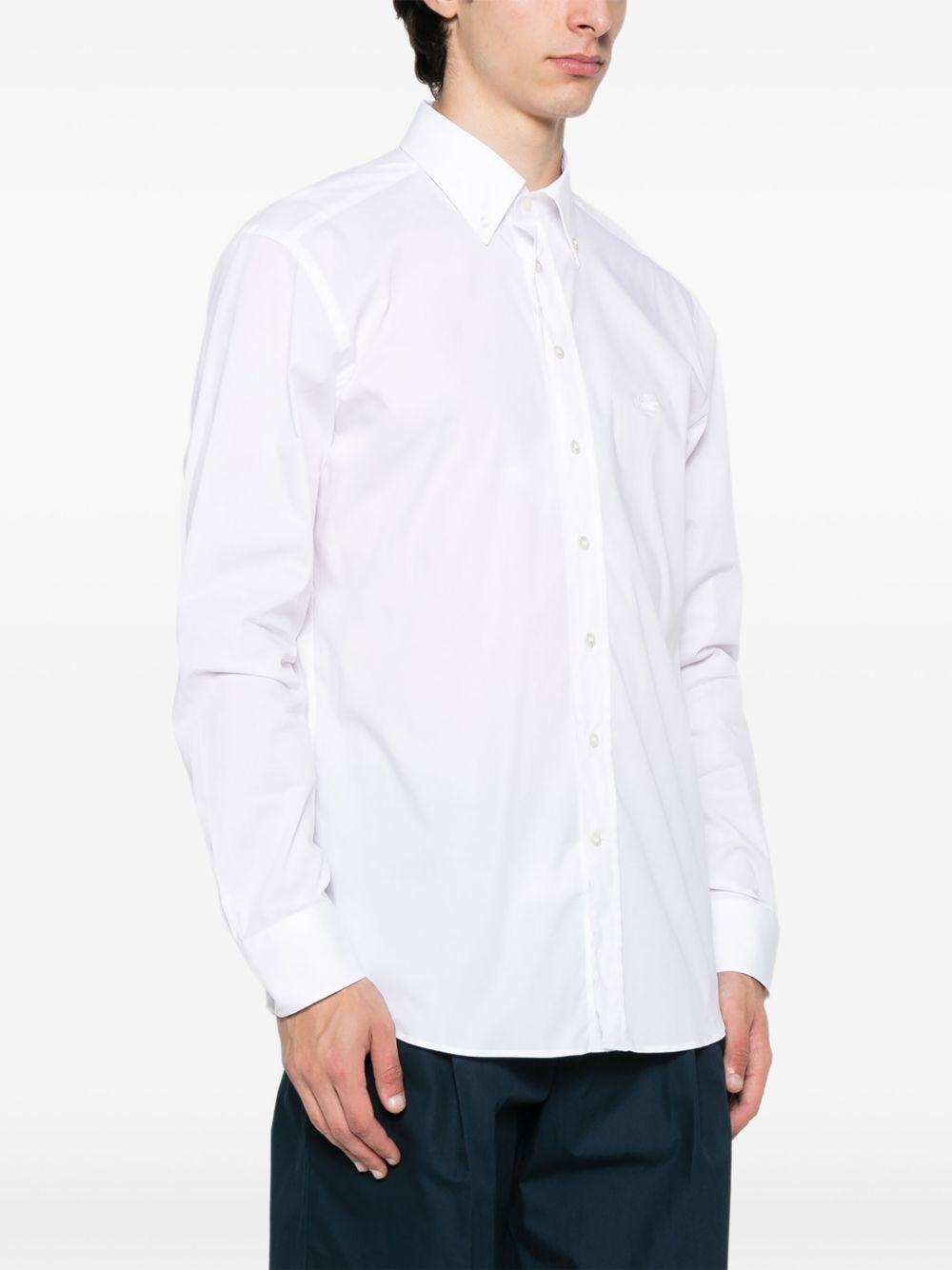 ETRO Camicia in cotone elasticizzato bianco