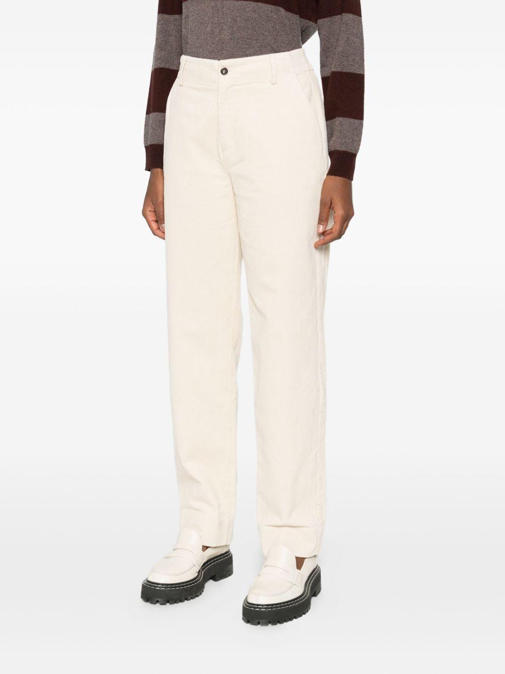 YERSE Pantaloni Sugar in cotone écru