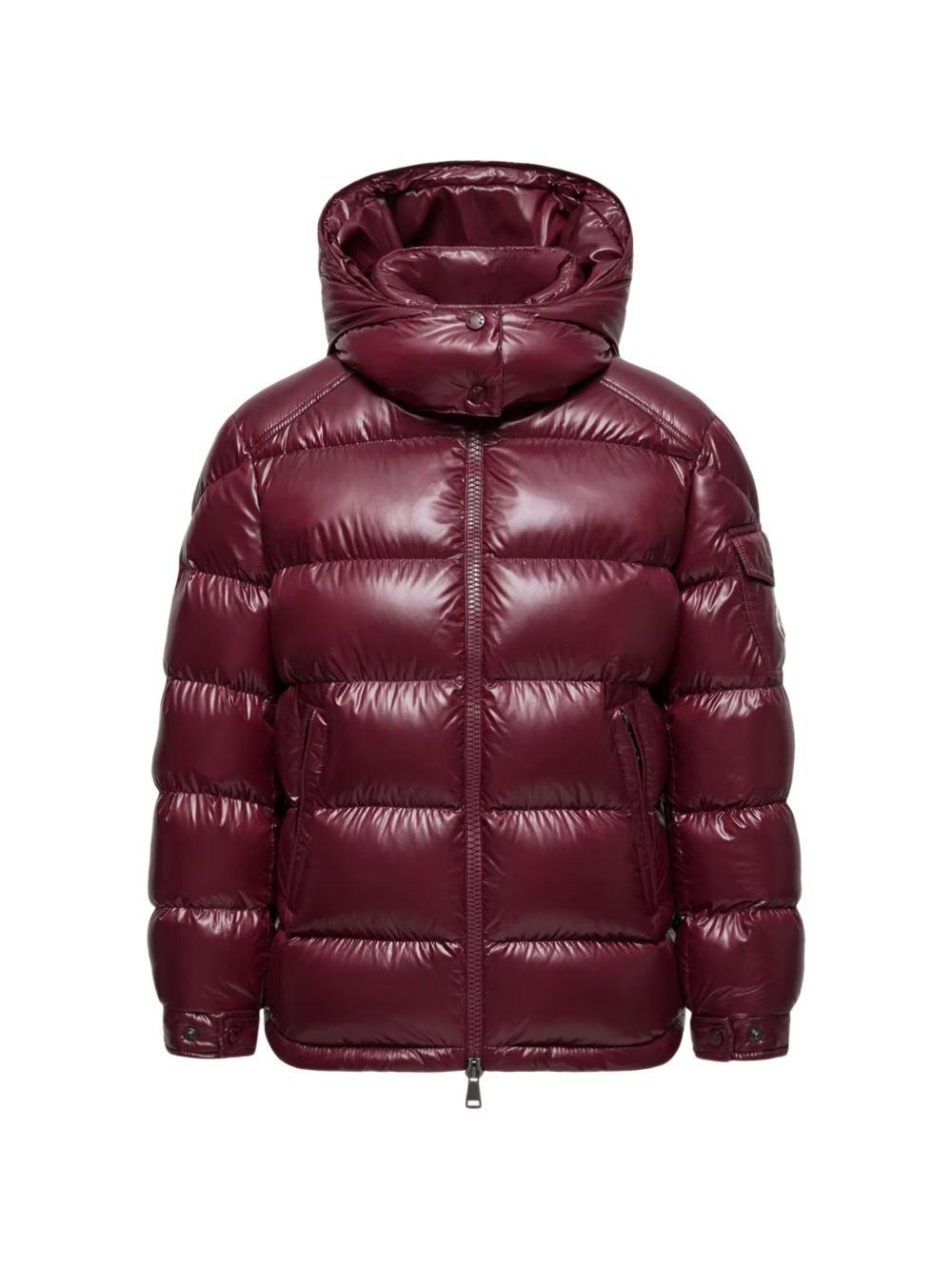 MONCLER Piumino Maire rosso rubino con cappuccio