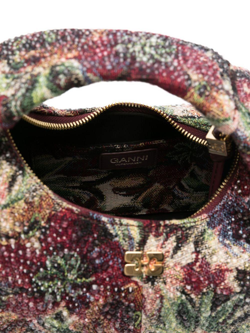 GANNI Borsa hobo Mini Tapestry Strass