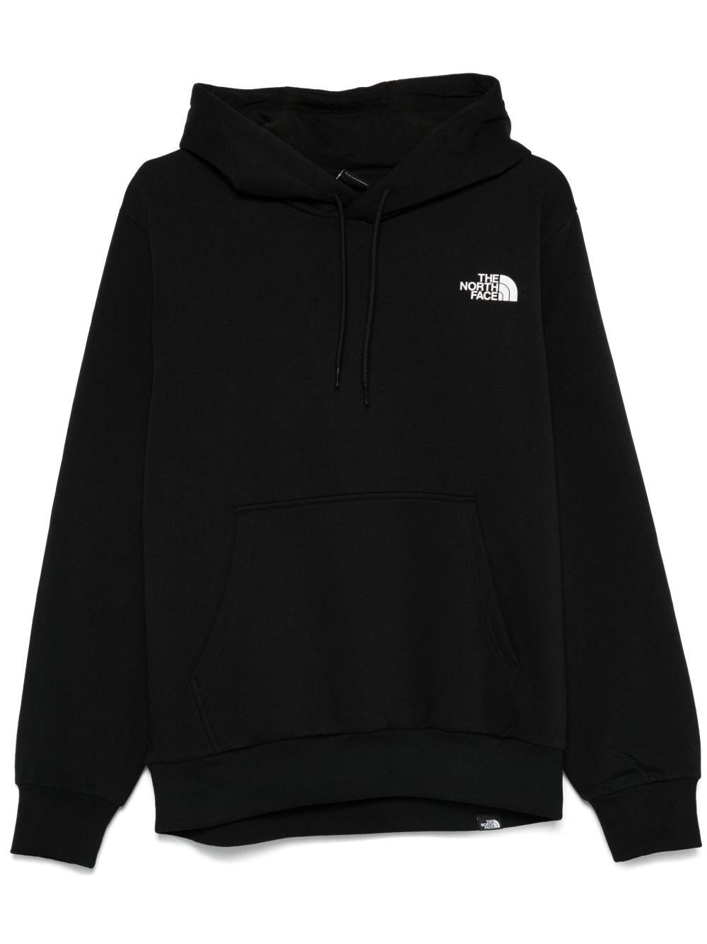 THE NORTH FACE Felpa con cappuccio in misto cotone nero