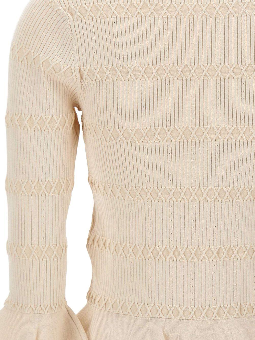 LIUJO Cardigan crema con bottoni dorati