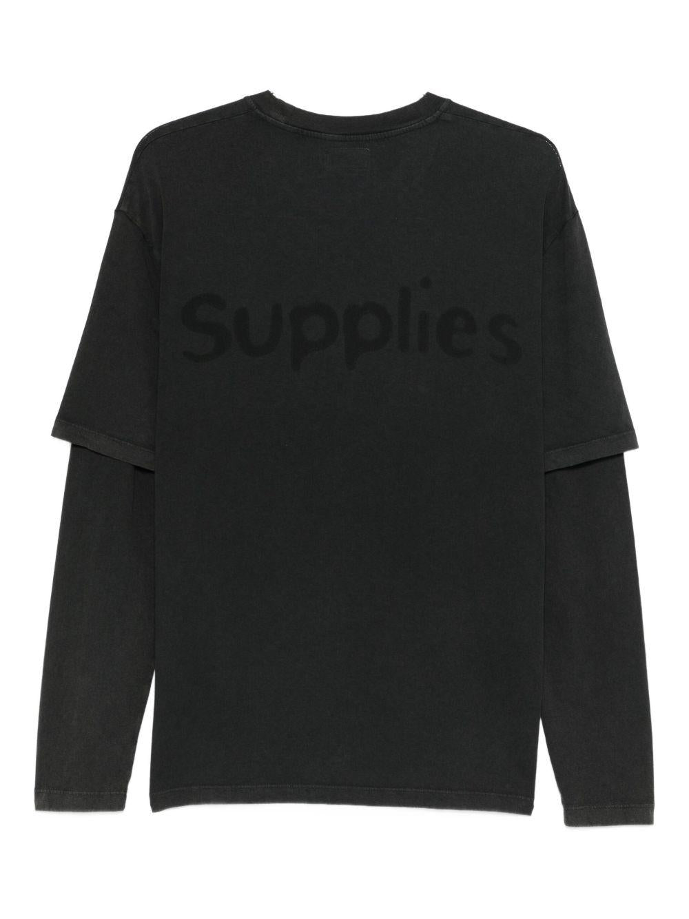 AMISH T-shirt con logo a maniche lunghe