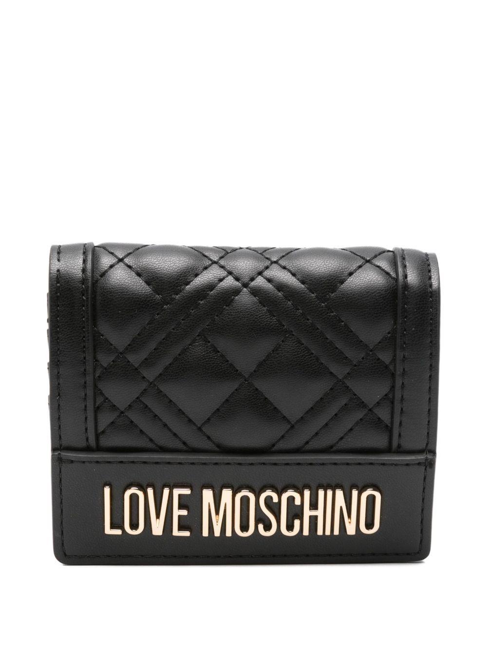 LOVE MOSCHINO Portafoglio matelassé nero