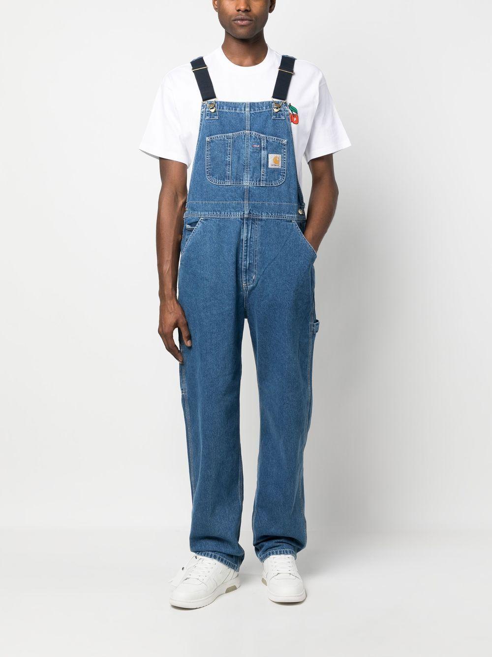 CARHARTT WIP Salopette in denim con bretelle regolabili