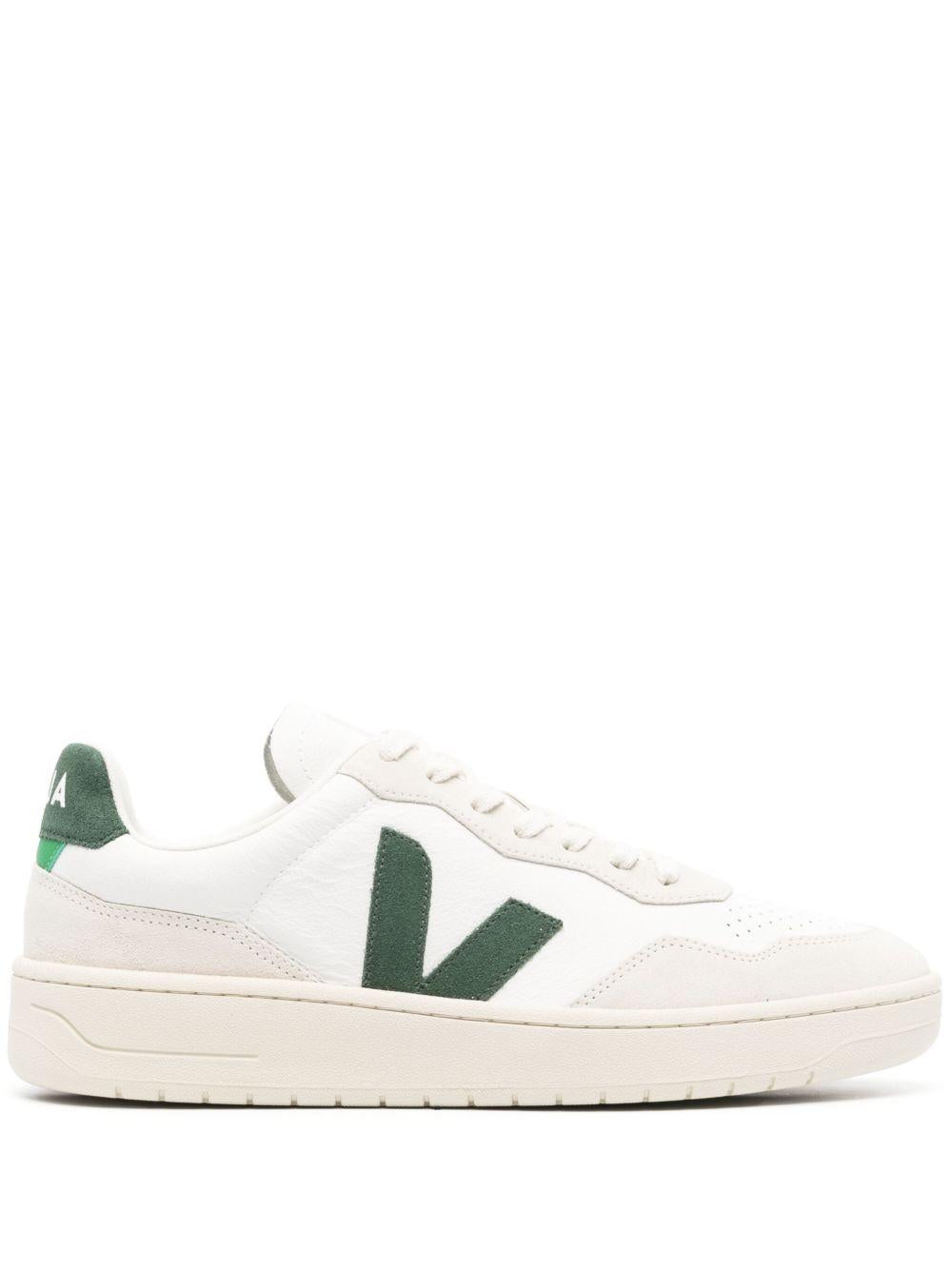 VEJA Sneakers bianche e verdi in pelle