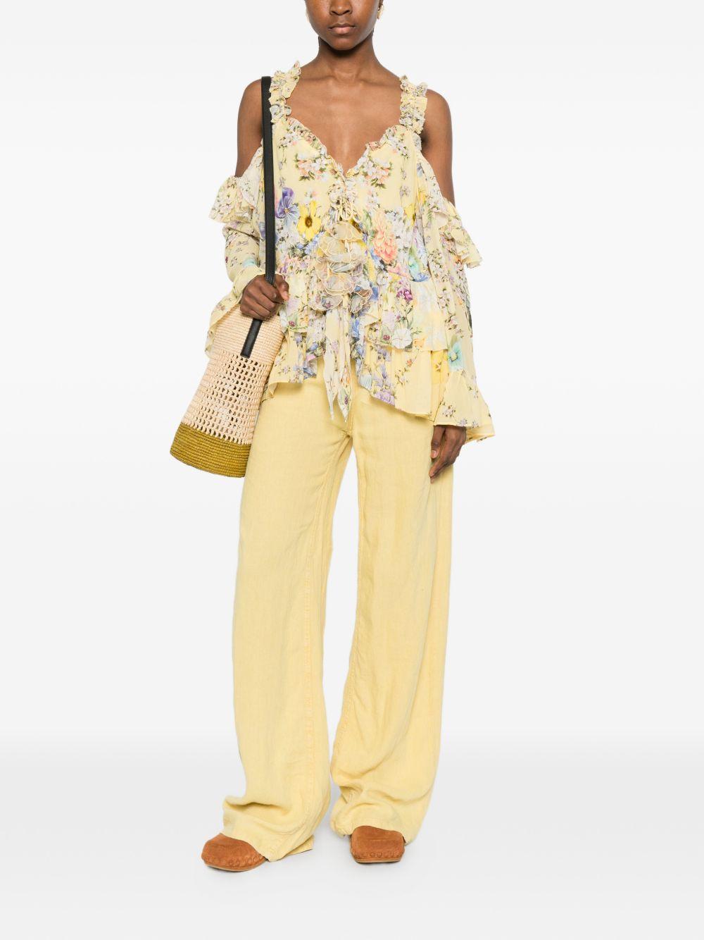 LOIS Jeans gialli a gamba larga