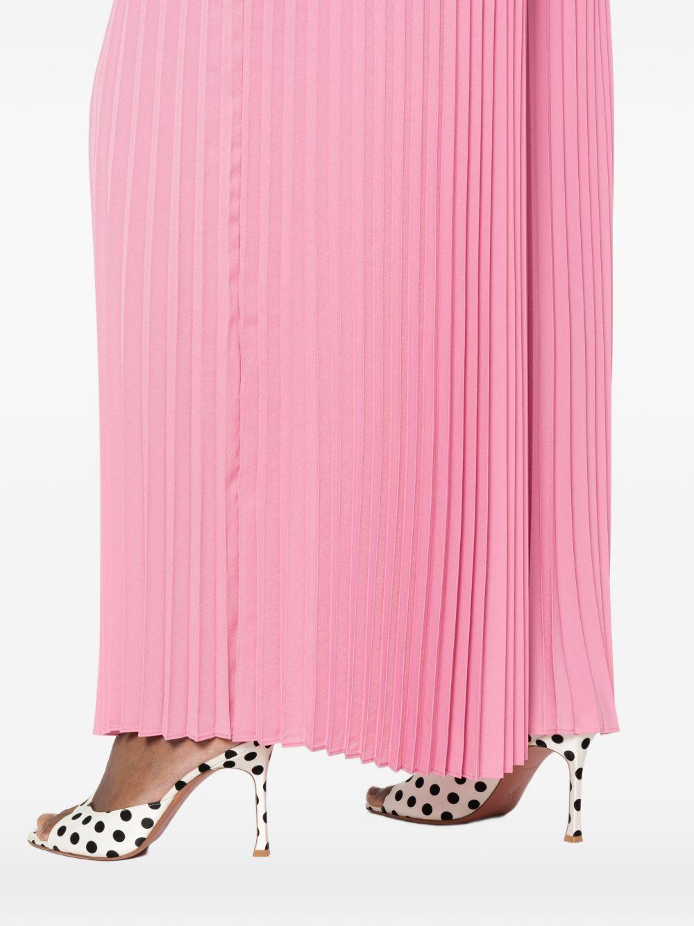 TWINSET Pantaloni plissettati a gamba larga rosa