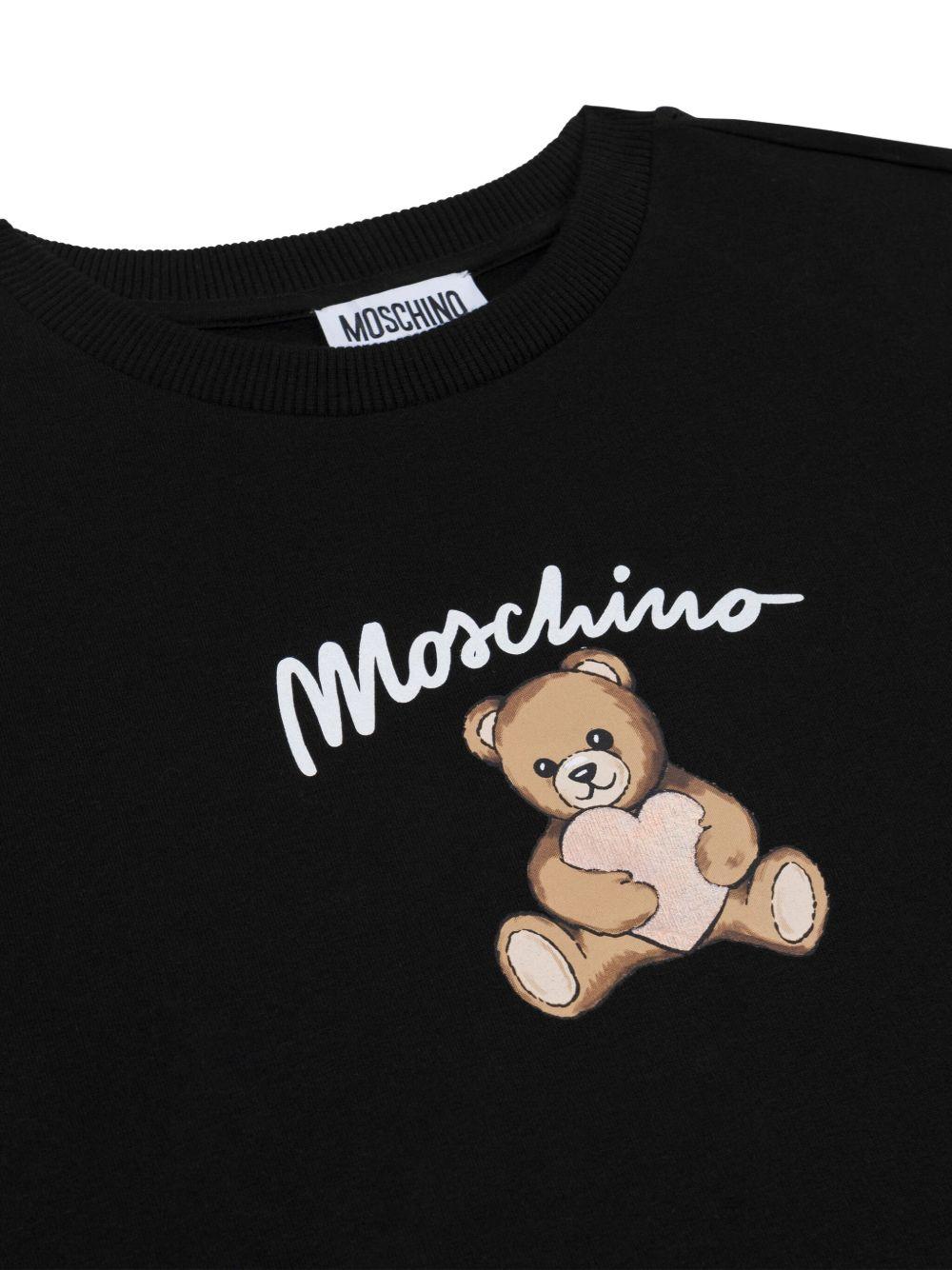 MOSCHINO Felpa nera con logo