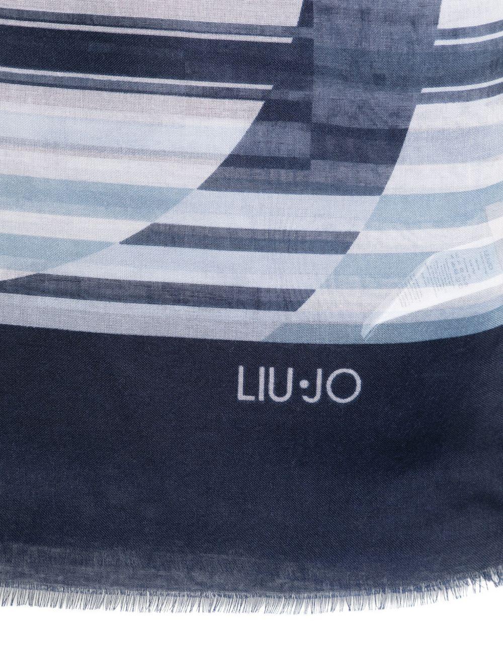 LIUJO Foulard a righe sui toni del blu