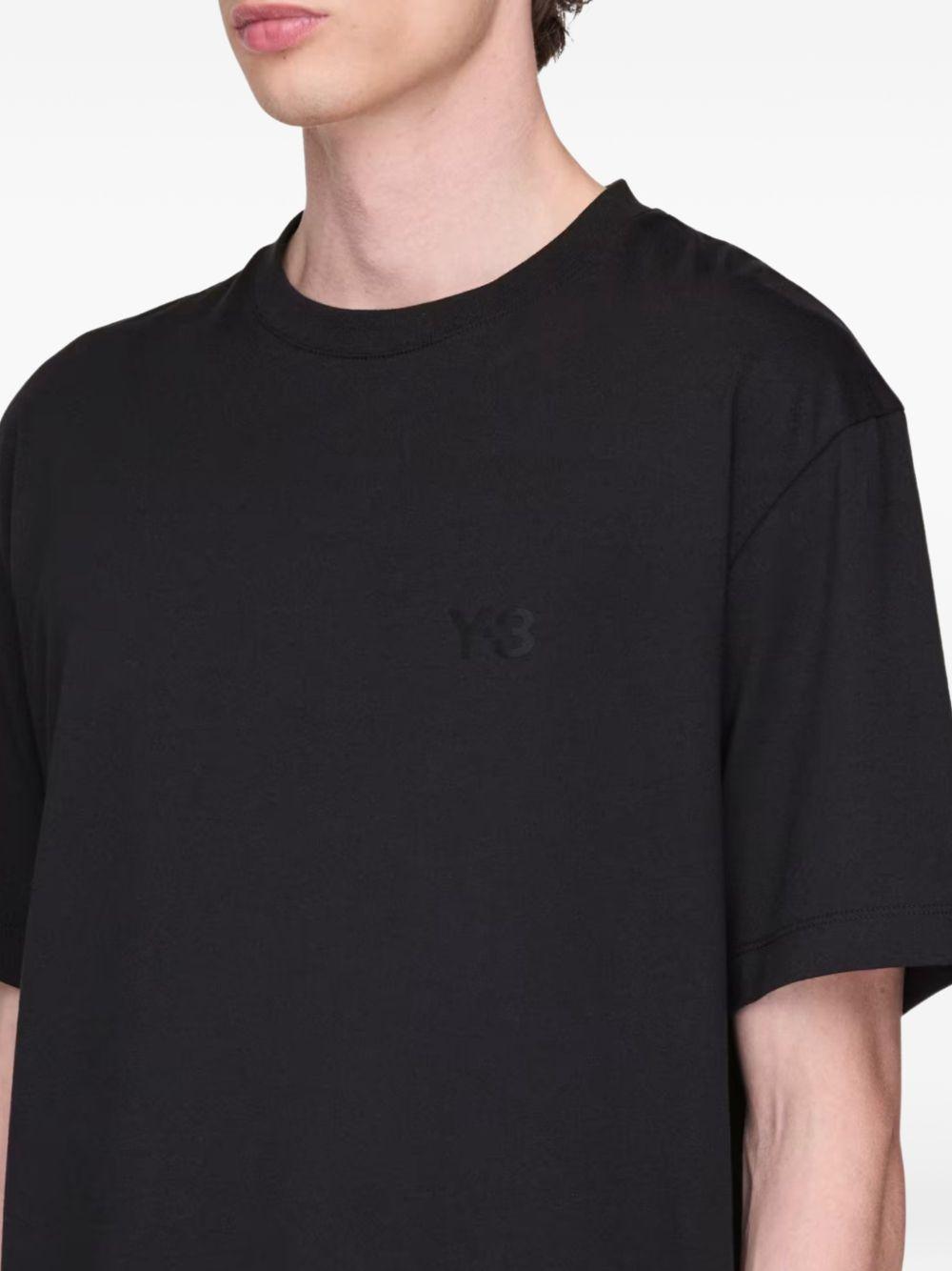Y3 T-shirt in cotone nero a maniche corte