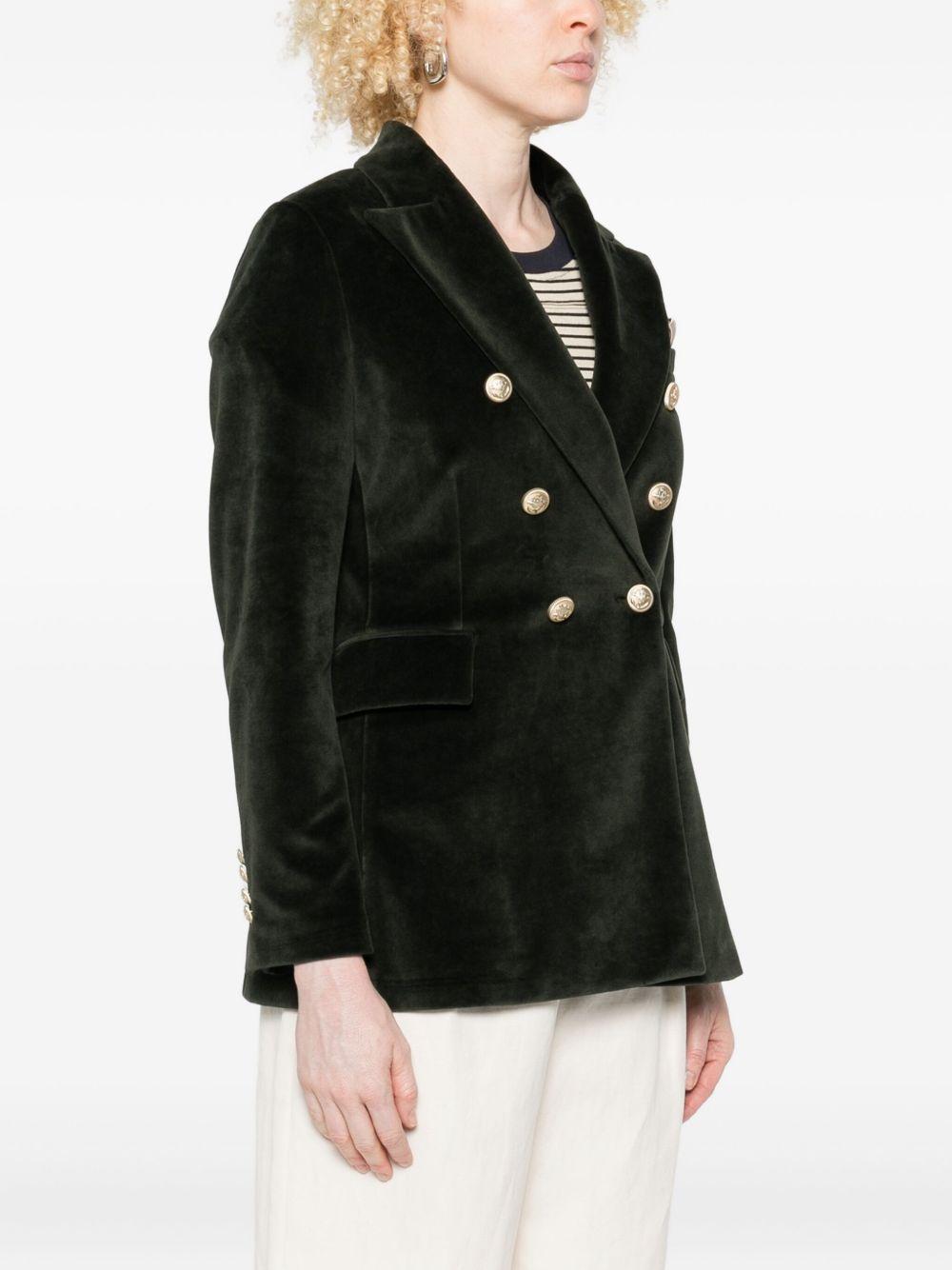 CIRCOLO 1901 Blazer doppiopetto in velluto verde