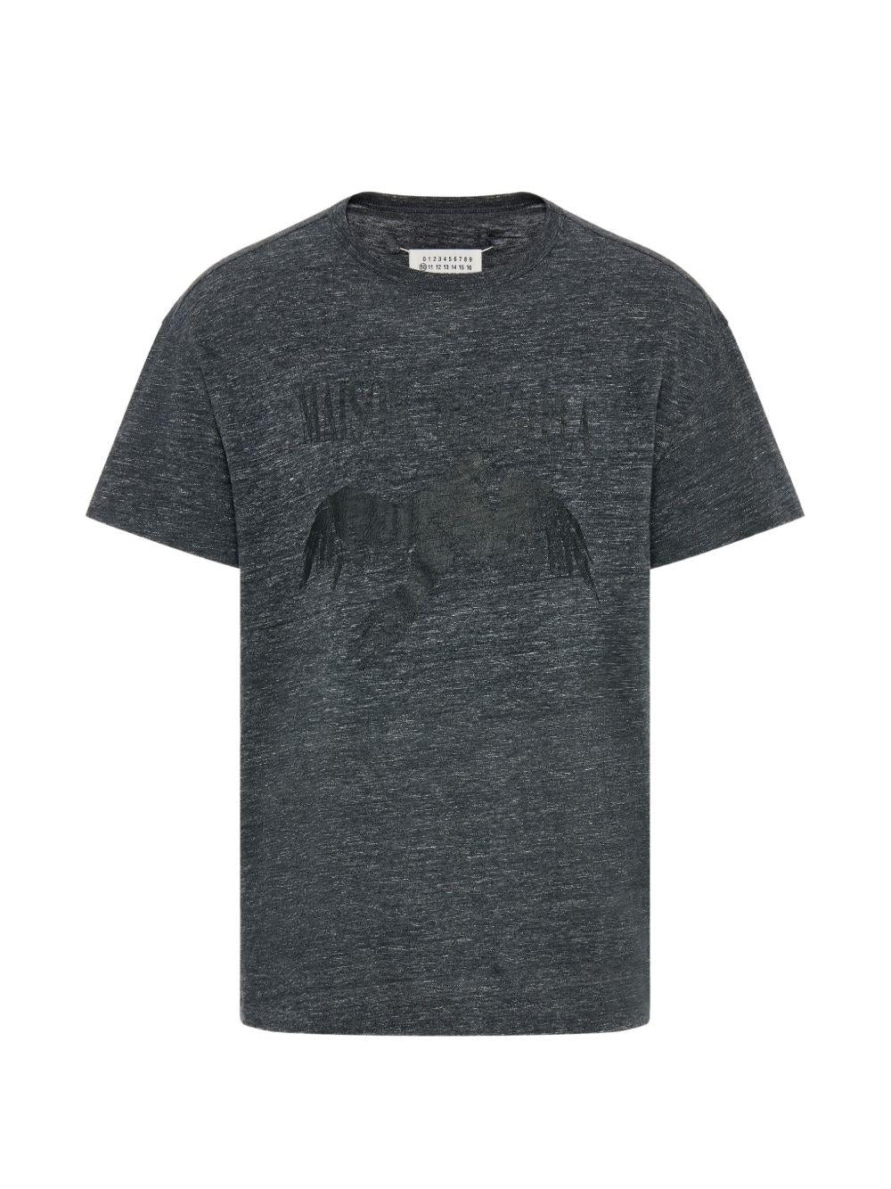 MAISON MARGIELA T-shirt oversize con stampa Bird Artisanal 2025