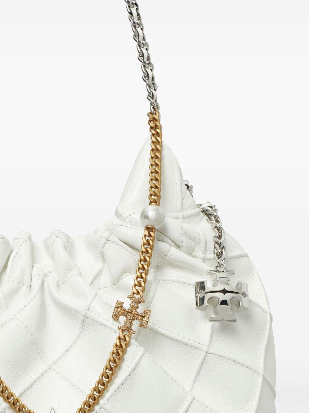 TORY BURCH Borsa a spalla in pelle bianca