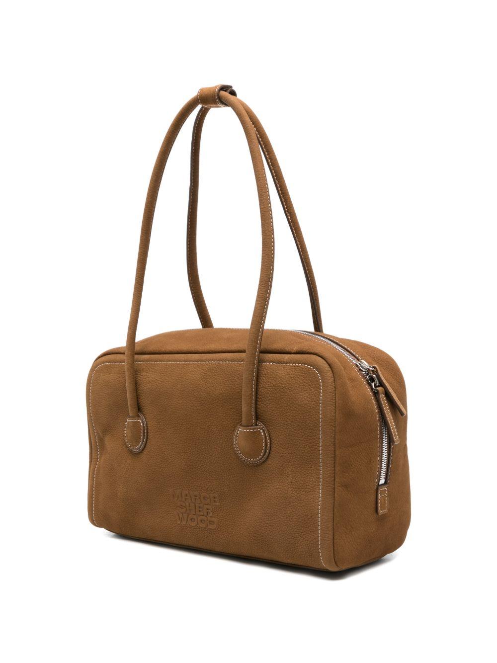 MARGESHERWOOD Borsa a spalla Soft Boston in suede marrone