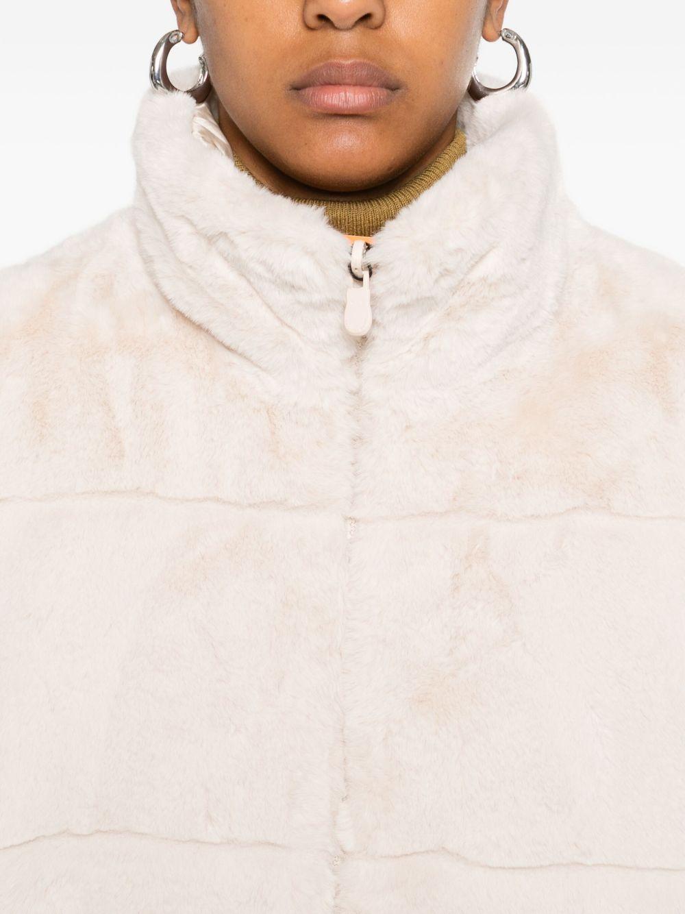 SAVE THE DUCK Gilet in ecopelliccia con zip