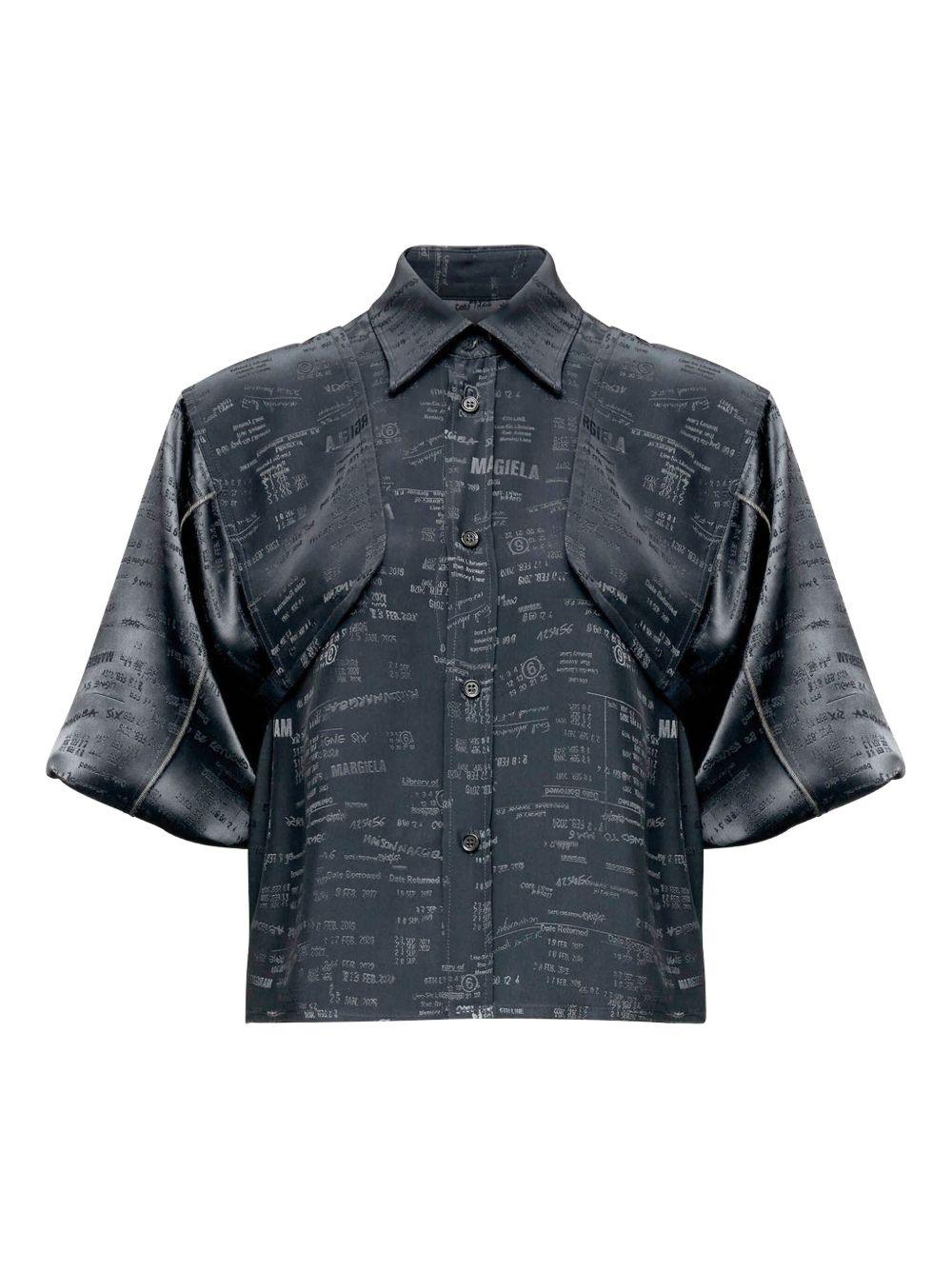 MM6 MAISON MARGIELA Camicia in jacquard grigio antracite