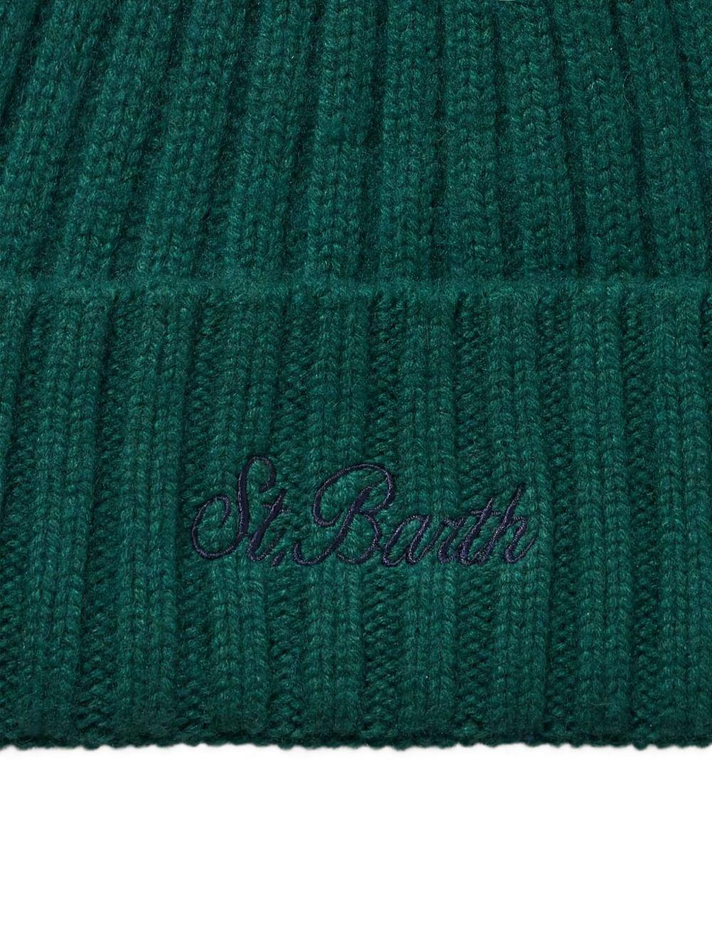 MC2 SAINT BARTH Berretto in lana verde a costine