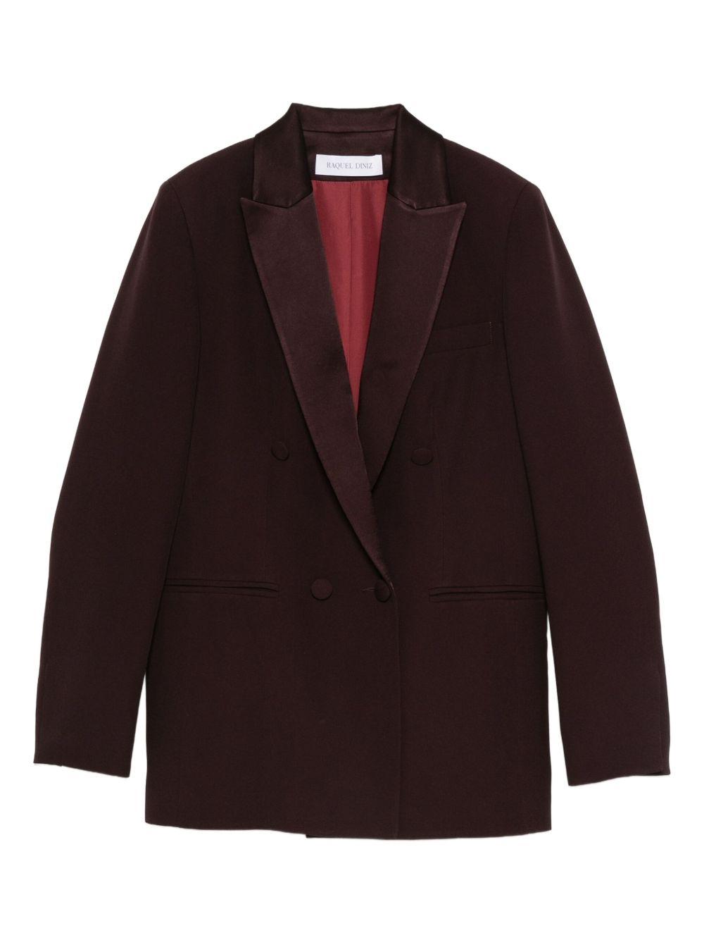 RAQUEL DINIZ Blazer doppiopetto bordeaux