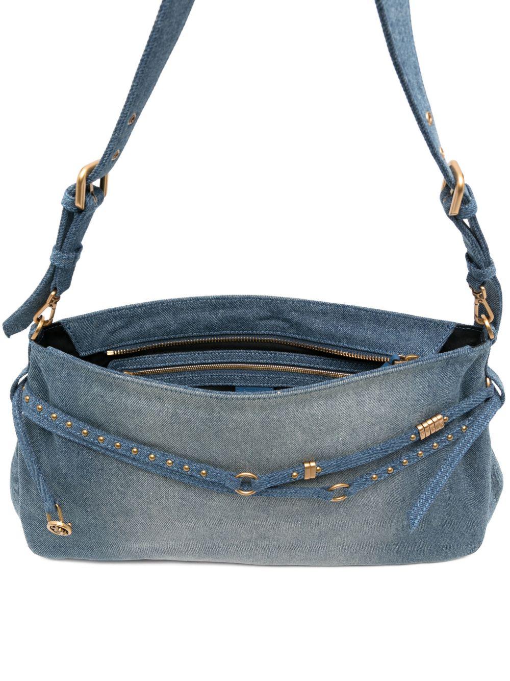 PINKO Borsa a spalla in denim blu
