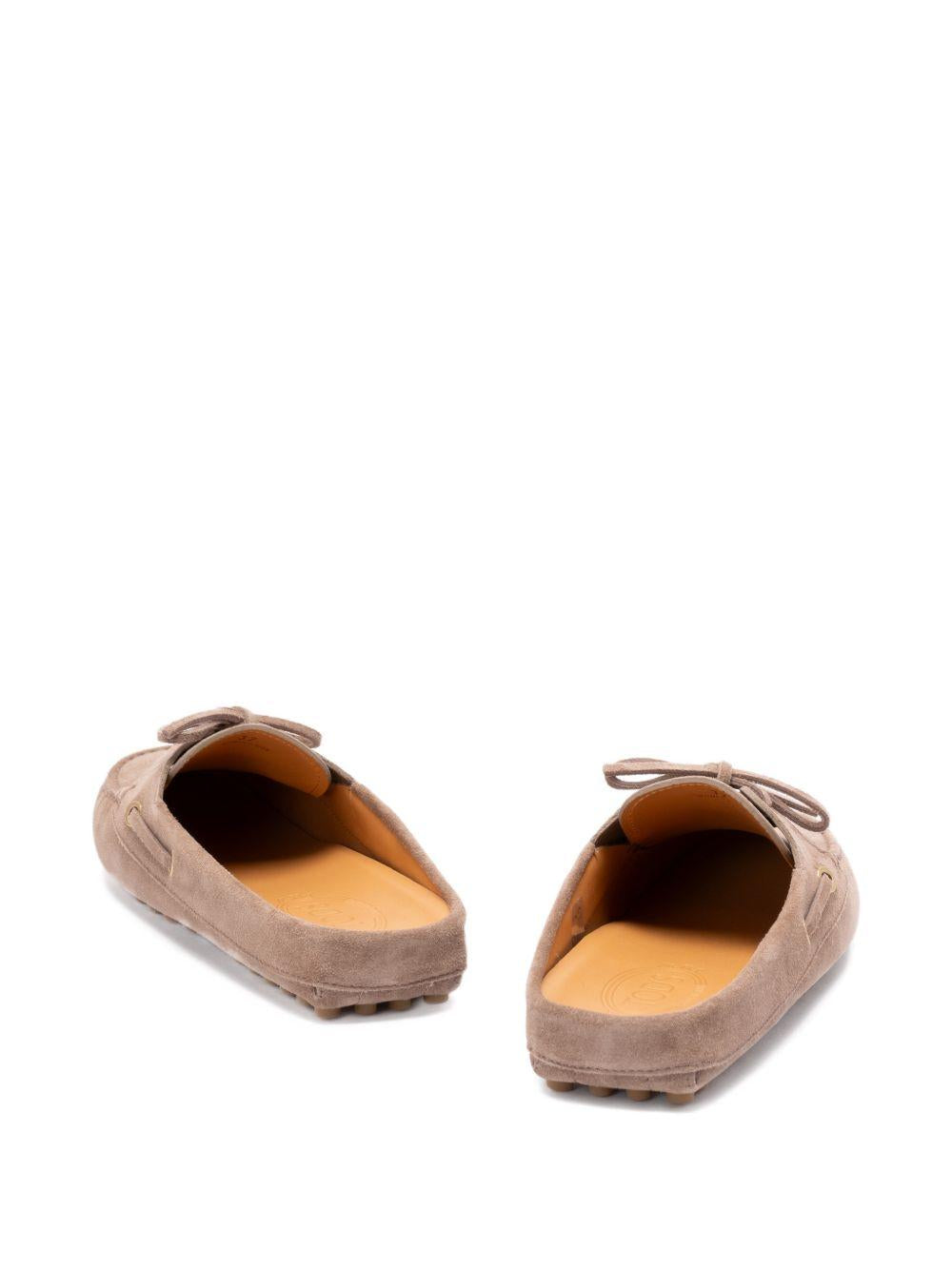 TODS Sabot Gommino in pelle scamosciata beige