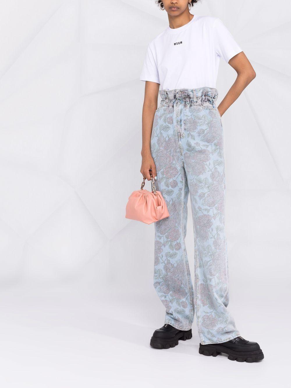 MSGM T-shirt bianca con logo