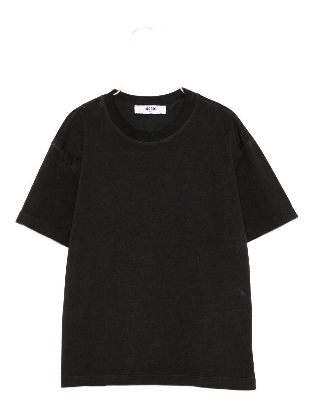 MSGM T-shirt a maniche corte nera